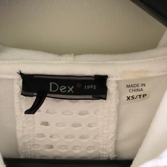 DEX White Zip Up Sweater - Picture 4 of 4